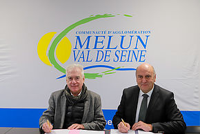 Signature de la convention de partenariat entre l'UPEC et l'Agglomération - Agrandir l'image