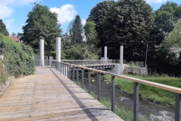 La passerelle Melun-Maincy ouverte